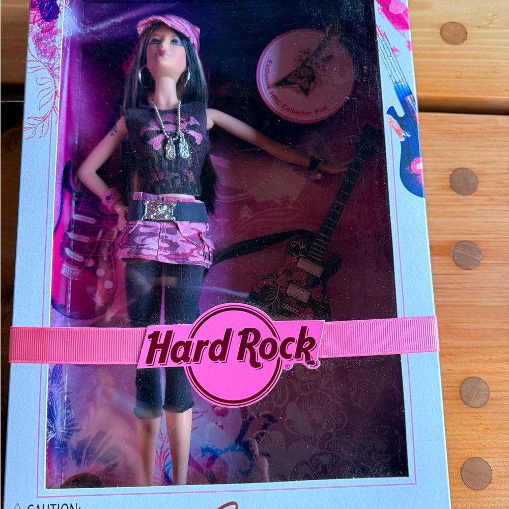 Hard Rock Pink Label Collectible Barbie.